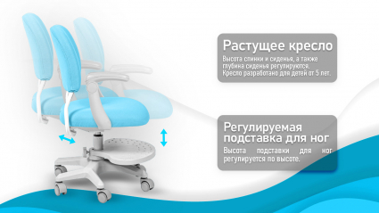 Растущее кресло и регулируемая подставка для ног