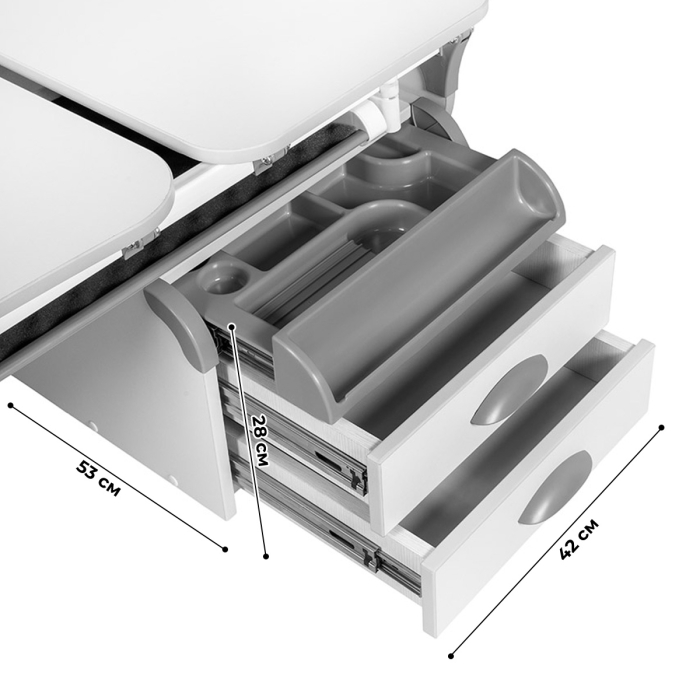 Характеристики Тумба Дэми навесная ТСН.05 для парт СУТ.25/СУТ.42/СУТ.45/СУТ.62/СУТ.63